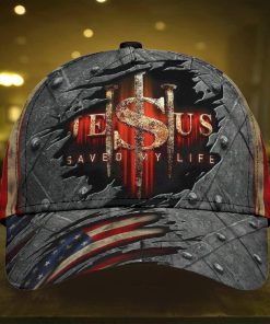 Jesus Saved My Life Crack Us Flag Classic Cap