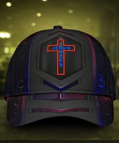 Jesus Saves Carbon Pattern Classic Cap