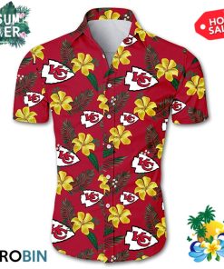 Kansas City Chiefs Tropical Flower Aloha Shirt