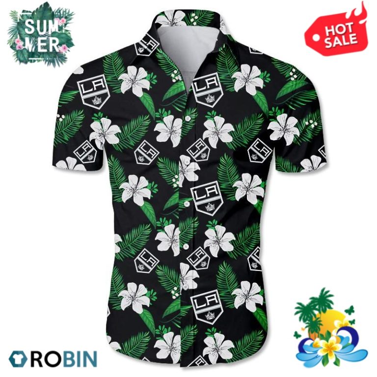 Los Angeles Kings Tropical Flower Hawaiian Shirt