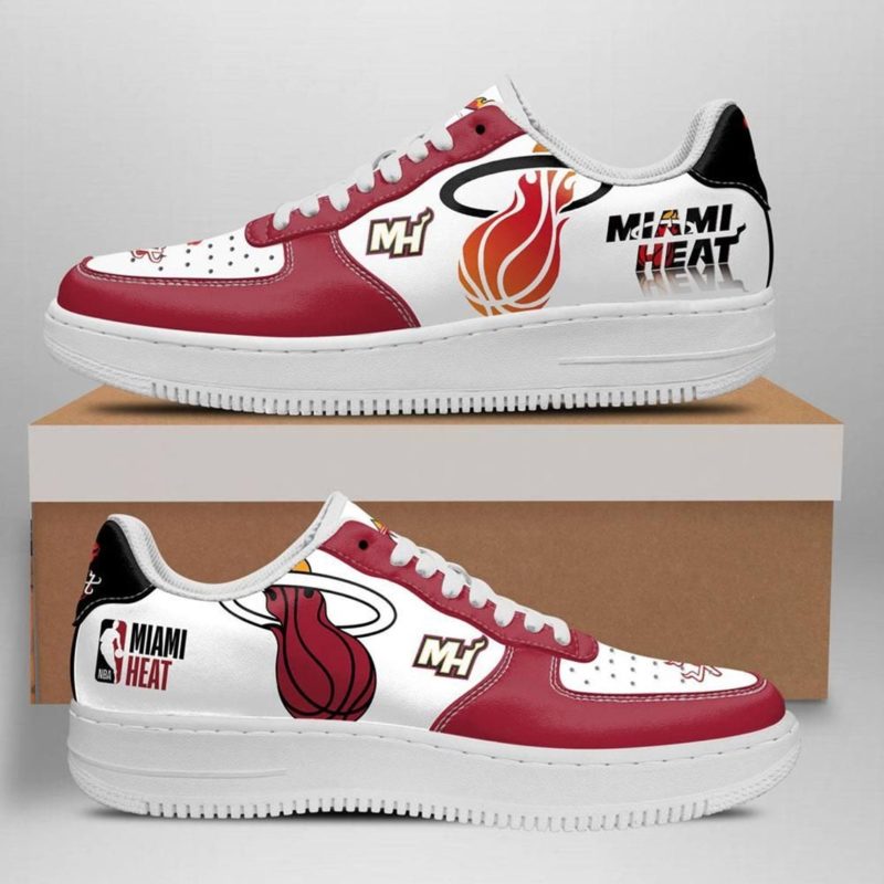 Miami Heat Custom Nike Air Force 1 Shoes RobinPlaceFabrics