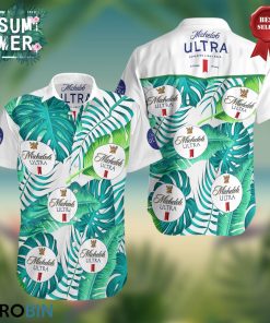 Michelob Ultra Beer Summer Hawaiian Pattern Shirt, Button-up T-shirt Michelob Ultra Beer Summer Hawaiian Pattern Shirt, Button-up T-shirt