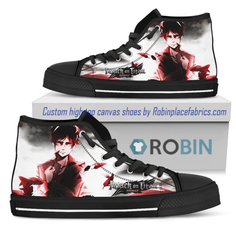 Mikasa Ackerman Attack On Titan Canvas High Top Shoes