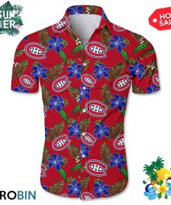 Montreal Canadiens Tropical Flower Hawaiian Shirt Montreal Canadiens Tropical Flower Hawaiian Shirt