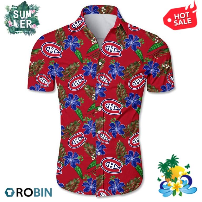 Montreal Canadiens Tropical Flower Hawaiian Shirt
