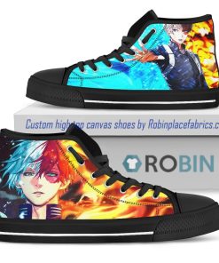 My Hero Academia Shoto Todoroki Canvas High Top Shoes My Hero Academia Shoto Todoroki Canvas High Top Shoes