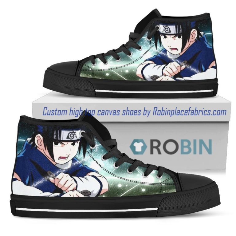 Naruto Sasuke Teenage Ninja High Top Shoes