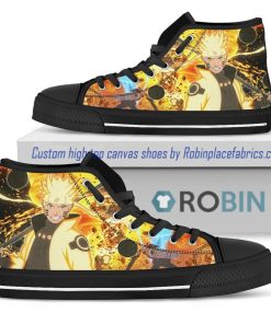 Naruto Shippuden Bijuu Mode Anime High Top Shoes Naruto Shippuden Bijuu Mode Anime High Top Shoes