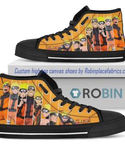 Naruto The Character Evolution High Top Shoes Naruto The Character Evolution High Top Shoes