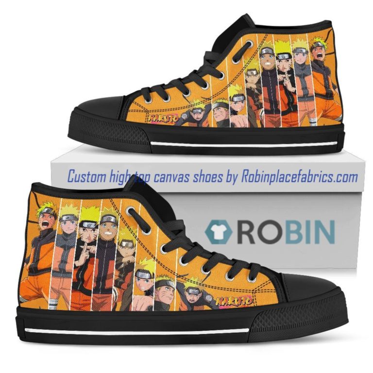 Naruto The Character Evolution High Top Shoes
