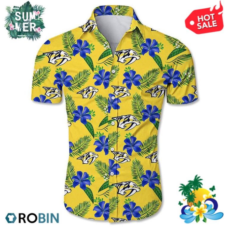 Nashville Predators All Over Print Aloha Shirt