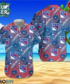 New York Rangers All Over Print Aloha Shirt New York Rangers All Over Print Aloha Shirt