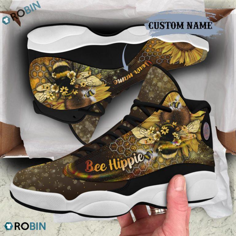 Personalized Bee Hippie Air Jordan 13 Shoes