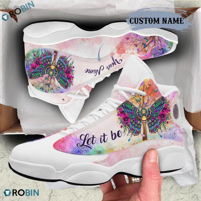 Personalized Butterfly Mandala Let It Be Jordan 13 Shoes