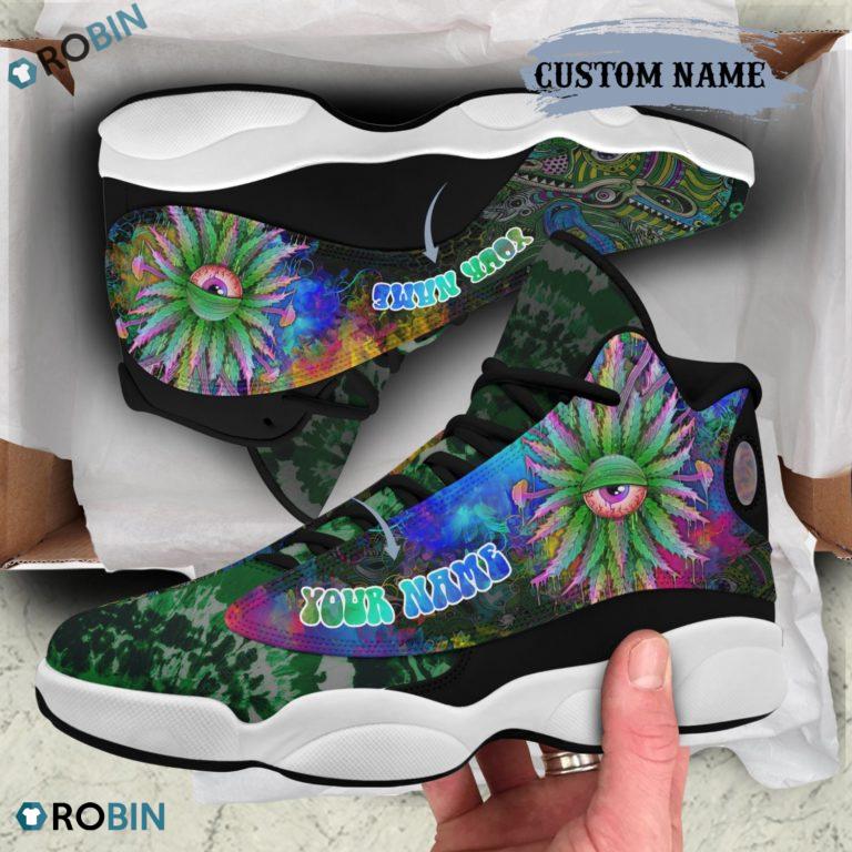 Personalized Eyes Weed Air Jordan 13 Shoes