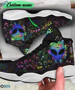 Personalized Hippie Alien Jordan 13 Shoes