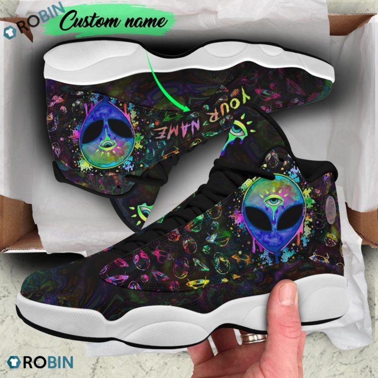 Personalized Hippie Alien Jordan 13 Shoes