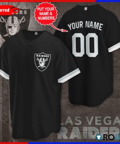 Personalized Las Vegas Raiders Football Baseball Jersey Personalized Las Vegas Raiders Football Baseball Jersey