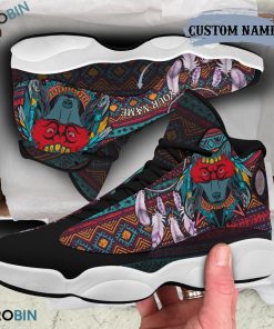 Personalized Native American Wolf Jordan 13 Shoes