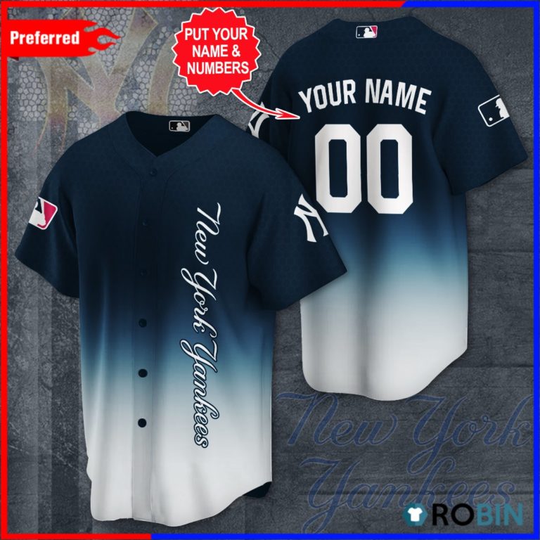 Personalized New York Yankees Team Baseball Jersey