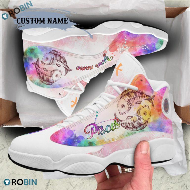 Personalized Pisces Horoscope Jordan 13 Sneakers