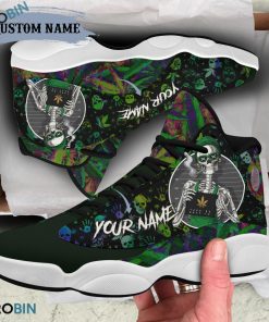 Personalized Skeleton Weed Jordan 13 Shoes Personalized Skeleton Weed Jordan 13 Shoes