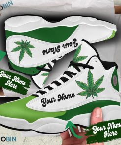 Personalized Weed Air Jordan 13 Shoes