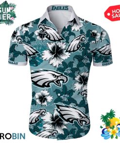 Philadelphia Eagles All Over Print Aloha Shirt Philadelphia Eagles All Over Print Aloha Shirt