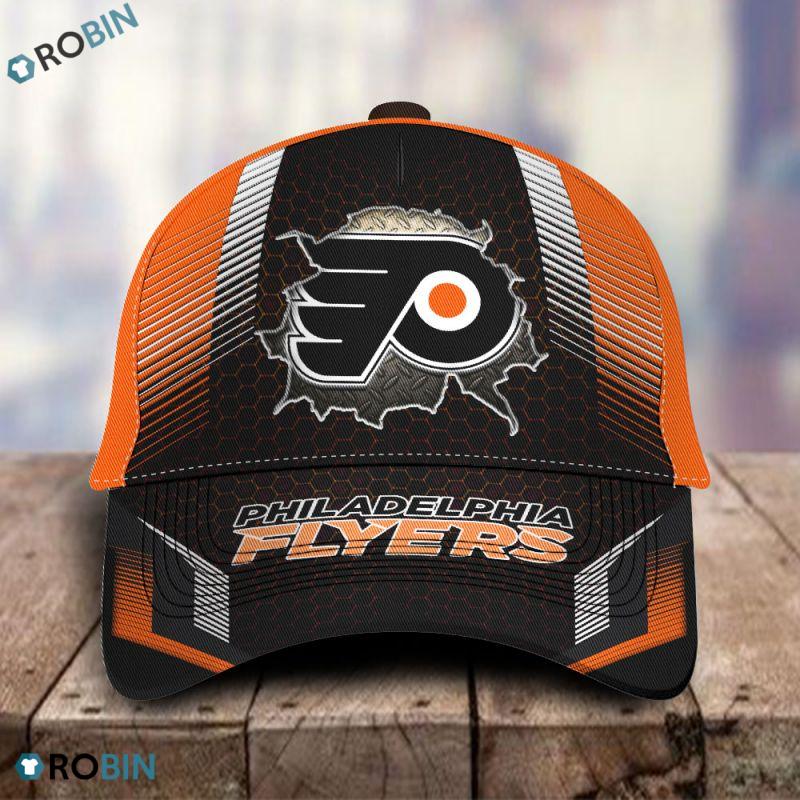NHL Philadelphia Flyers All Over Print Caps RobinPlaceFabrics