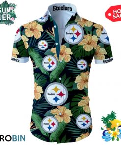 Pittsburgh Steelers Tropical Flower Hawaiian Shirt