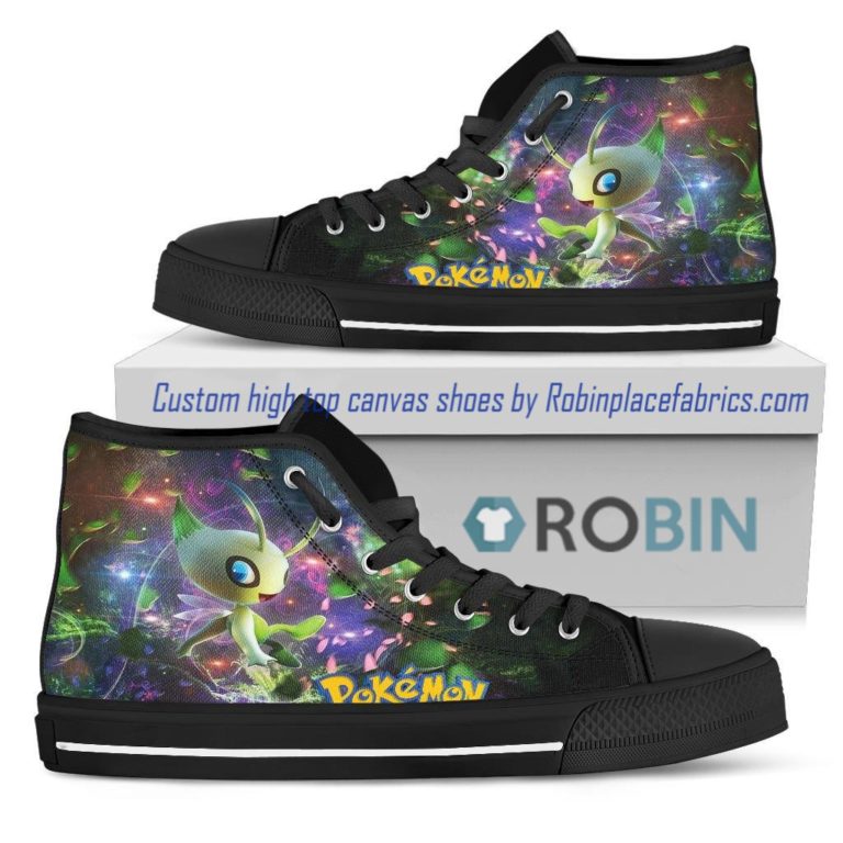 Pokemon Celebi Canvas High Top Shoes