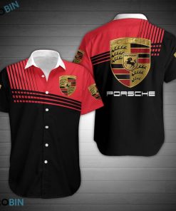 Porsche Aloha Shirt, Button Up T Shirt
