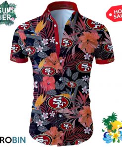 San Francisco 49ers Tropical Flower Hawaiian Shirt
