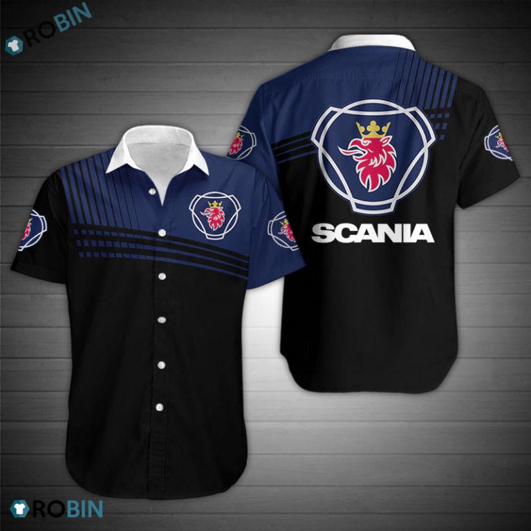 Scania Aloha Shirt, Button Up T Shirt