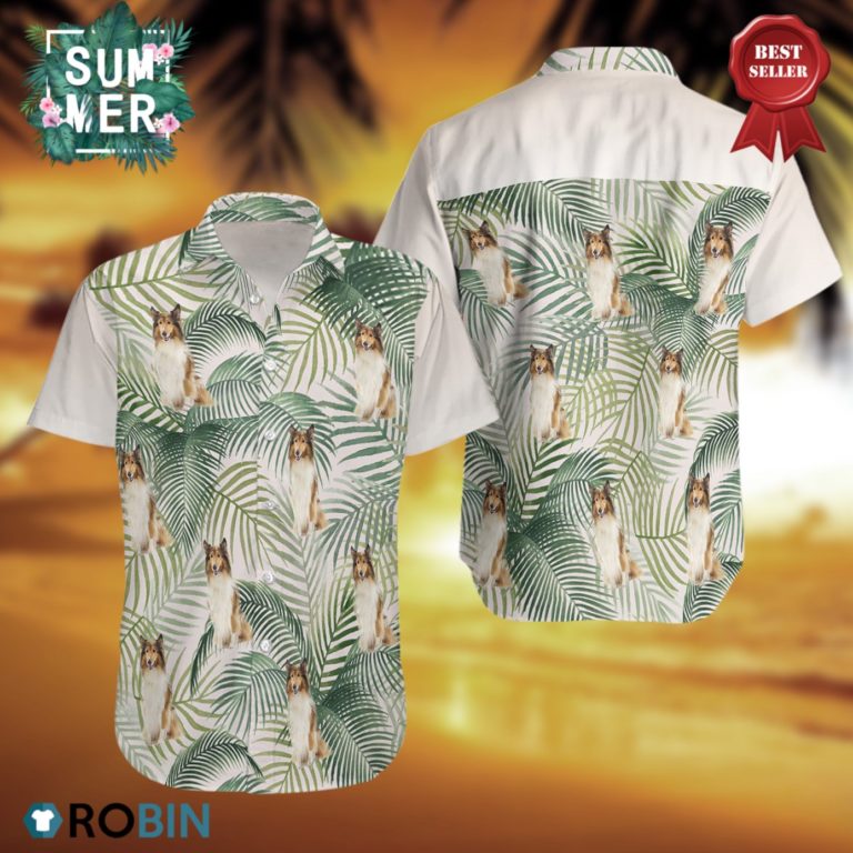 Shetland Sheepdog Summer All Over Print Hawaiian Shirt