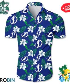 Tampa Bay Lightning All Over Print Aloha Shirt Tampa Bay Lightning All Over Print Aloha Shirt
