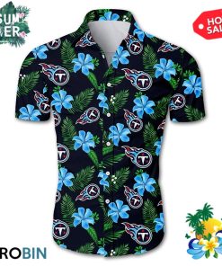 Tennessee Titans Tropical Flower Aloha Shirt
