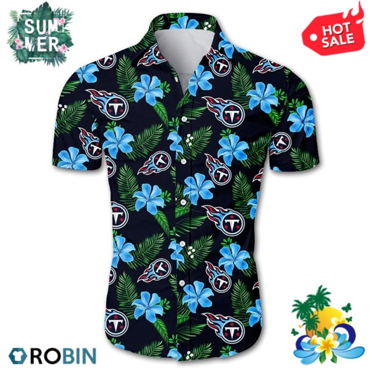 Tennessee Titans Tropical Flower Aloha Shirt