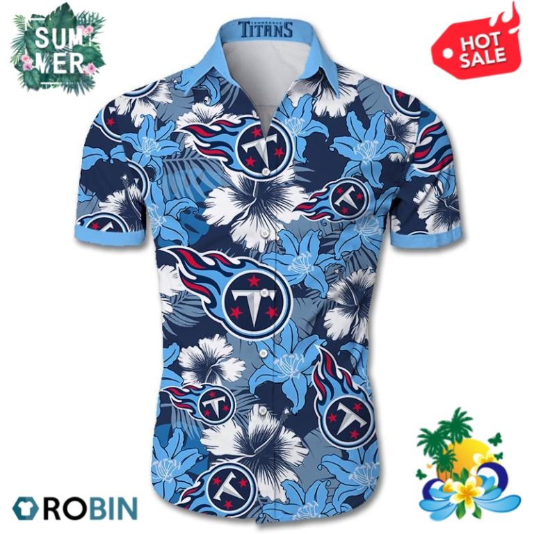 Tennessee Titans Tropical Flower Hawaiian Shirt
