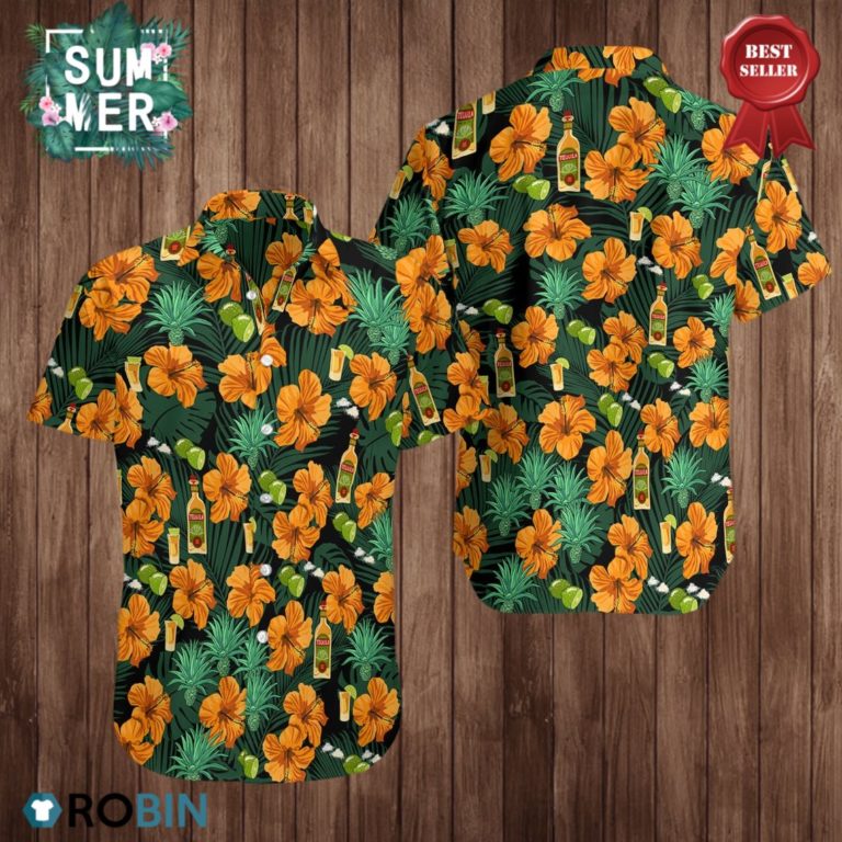 Tequila All Over Print Hawaiian Pattern Shirt