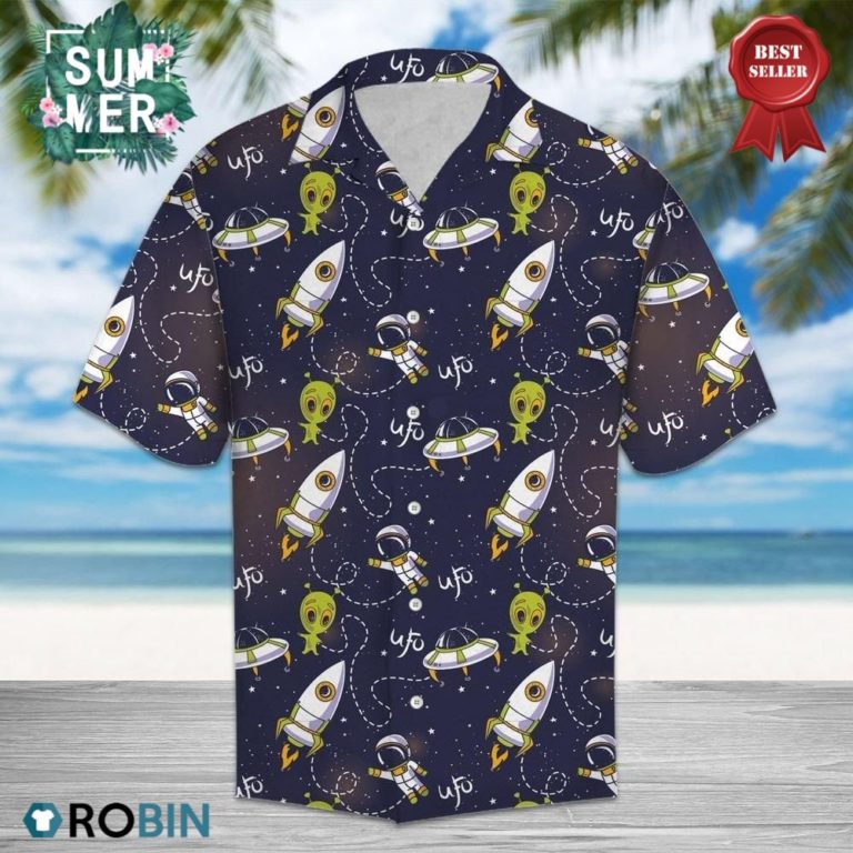 Ufo All Over Print Hawaiian Pattern Shirt