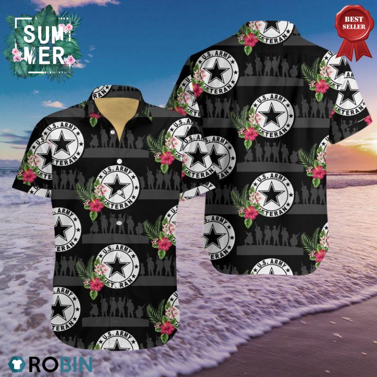 Us Army Veteran Aloha Shirt