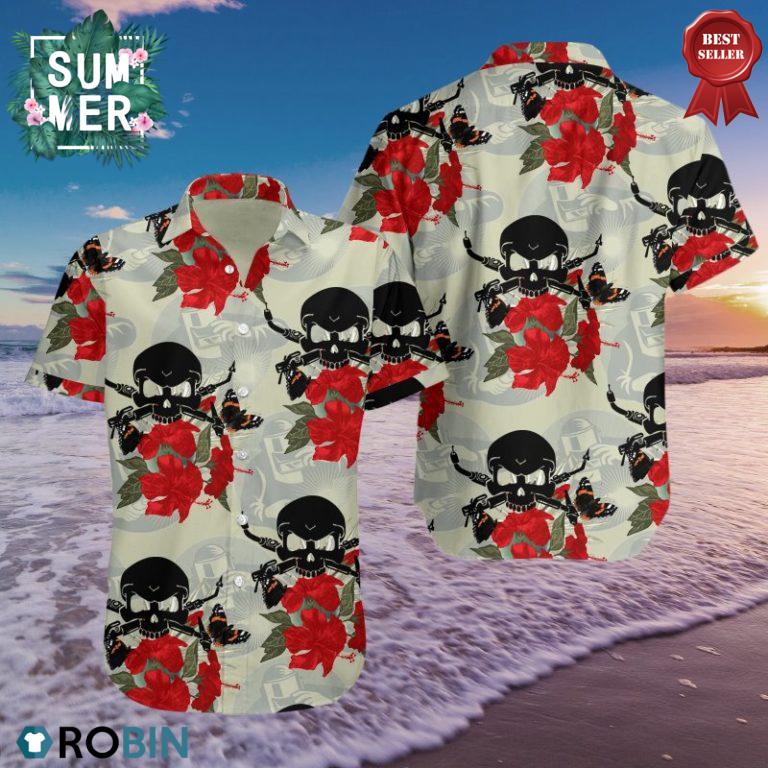 Welder Skull Aloha Shirt 0410