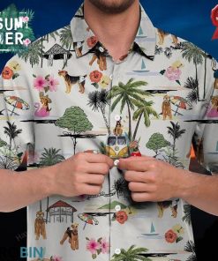 Airedale Hawaiian Shirt Hawaii Beach Retro