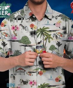 Alaskan Malamute Hawaiian Shirt Hawaii Beach Retro