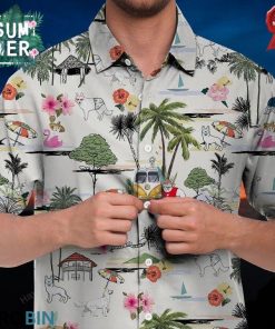 WHITE SHEPHERD Hawaiian Shirt Hawaii Beach Retro