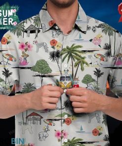 BEDLINGTON TERRIER Hawaiian Shirt Hawaii Beach Retro