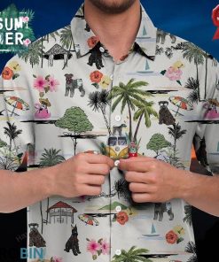 Standard Schnauzer Hawaiian Shirt Hawaii Beach Retro
