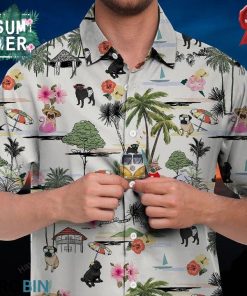 Pug Hawaiian Shirt Hawaii Beach Retro
