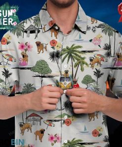 Bullmastiff Hawaiian Shirt Hawaii Beach Retro Bullmastiff Hawaiian Shirt Hawaii Beach Retro
